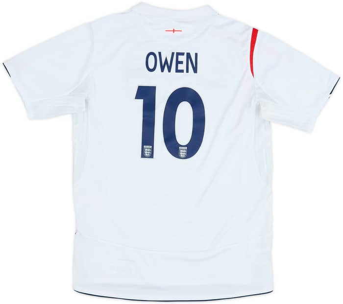 2005-07 England Home Shirt Owen #10 - 6/10 - (L.Boys)