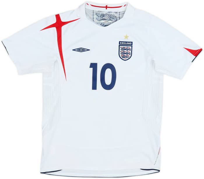 2005-07 England Home Shirt Owen #10 - 6/10 - (L.Boys)