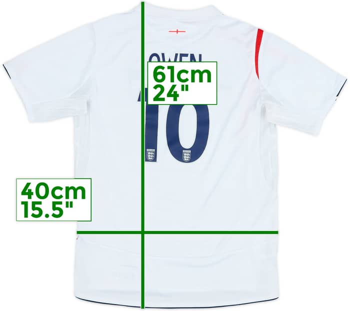 2005-07 England Home Shirt Owen #10 - 6/10 - (L.Boys)