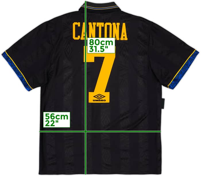 1993-95 Manchester United Away Shirt Cantona #7 - 7/10 - (L)