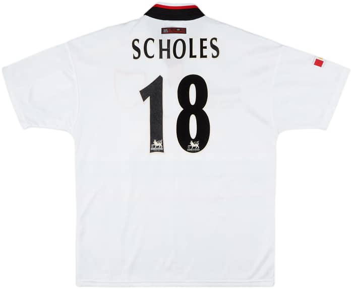 1997-99 Manchester United 'Champions' Away Shirt Scholes #18 - 6/10 - (L)