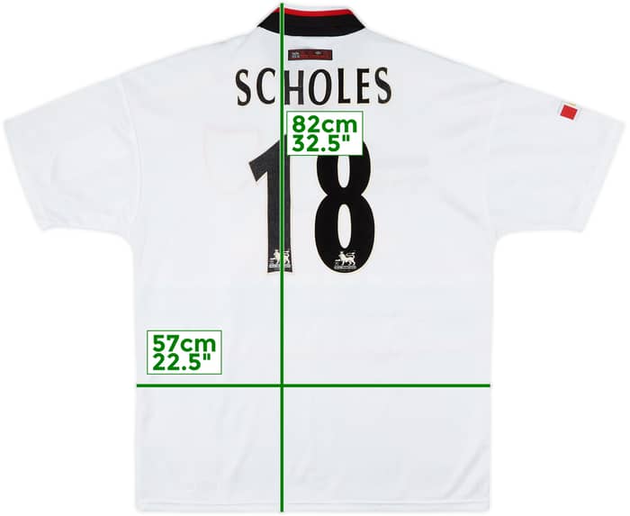 1997-99 Manchester United 'Champions' Away Shirt Scholes #18 - 6/10 - (L)