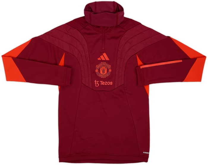 2022-23 Manchester United adidas 1/4 Zip Drill Top - 9/10 - (XS)