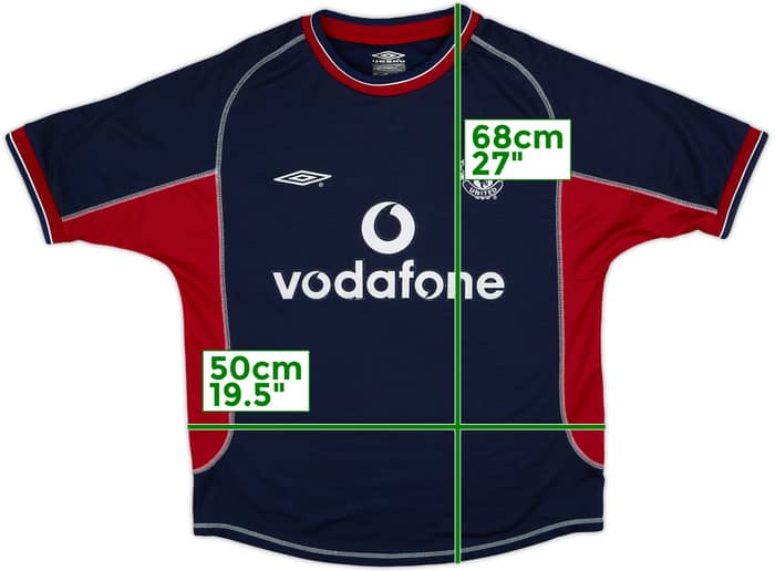 2000-01 Manchester United Third Shirt Beckham #7 - 8/10 - (XS)