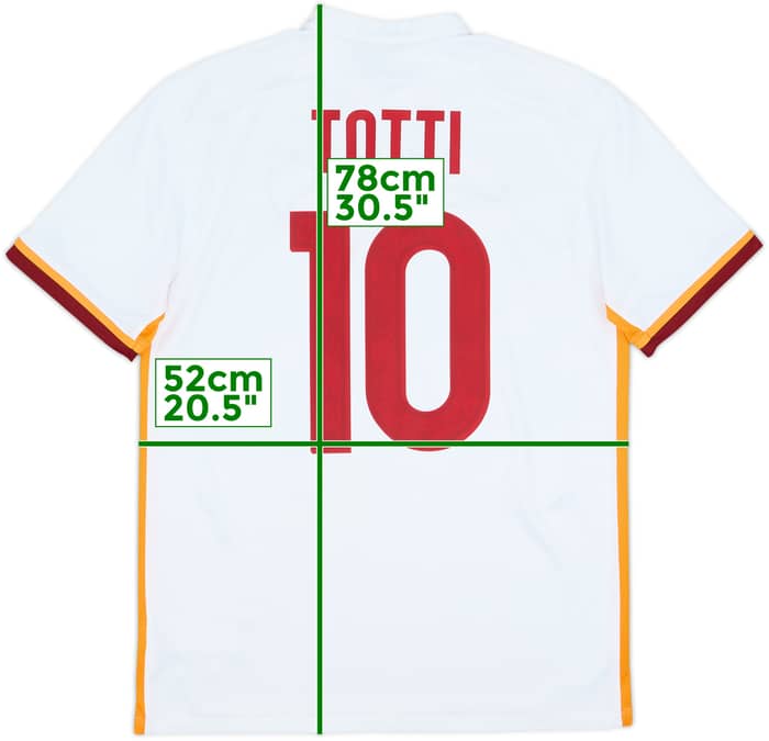 2015-16 Roma Away Shirt Totti #10 - 10/10 - (M)