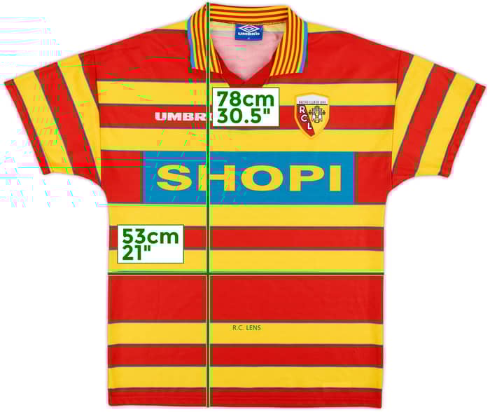 1996-97 Lens Home Shirt - 8/10 - (M)