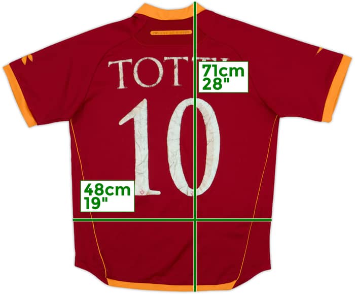 2006-07 Roma Home Shirt Totti #10 - 5/10 - (S)