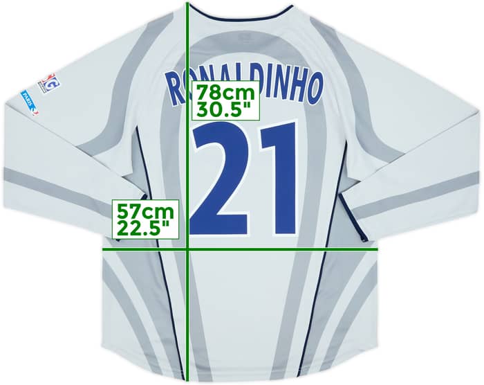2001-02 Paris Saint-Germain Away L/S Shirt Ronaldinho #21 - 10/10 - (M)