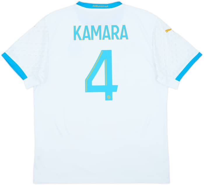 2020-21 Olympique Marseille Home Shirt Kamara #4 - 8/10 - (L)
