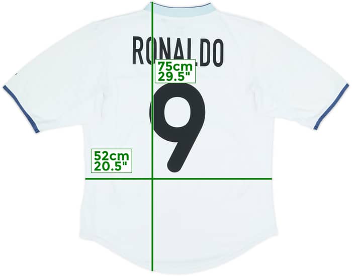 2000-01 Inter Milan Away Shirt Ronaldo #9 - 6/10 - (M)