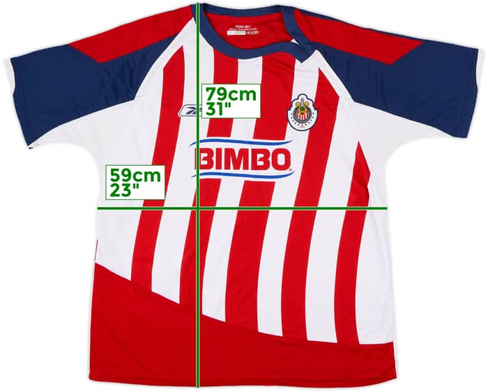 2007-08 Chivas Guadalajara Home Shirt - 9/10 - (XL)