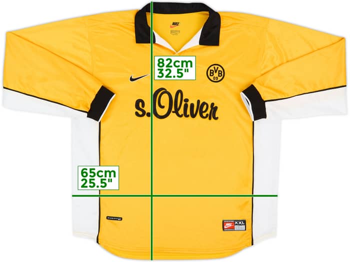 1998-00 Borussia Dortmund Home L/S Shirt - 8/10 - (XXL)