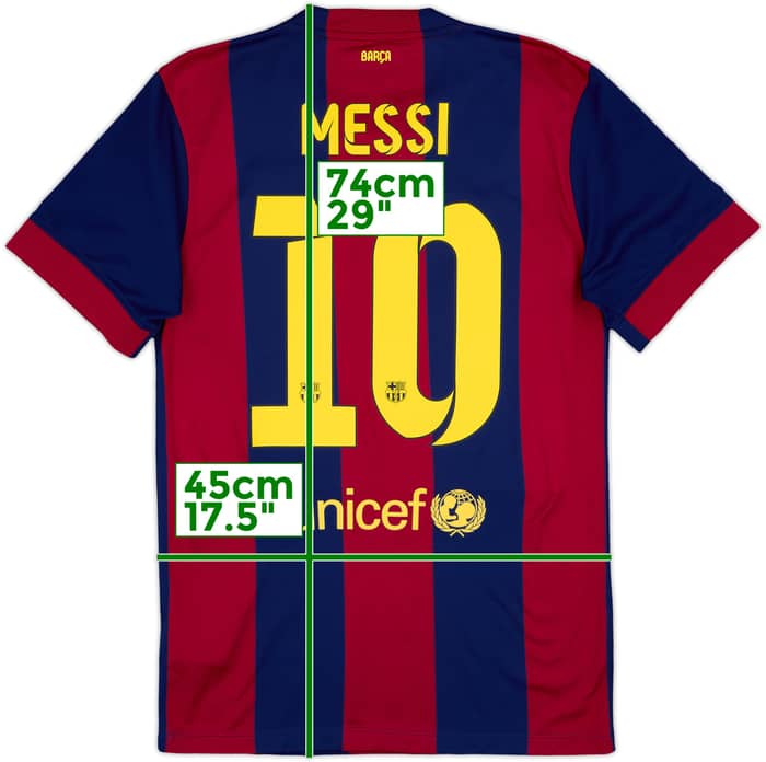2014-15 Barcelona Home Shirt Messi #10 - 7/10 - (S)