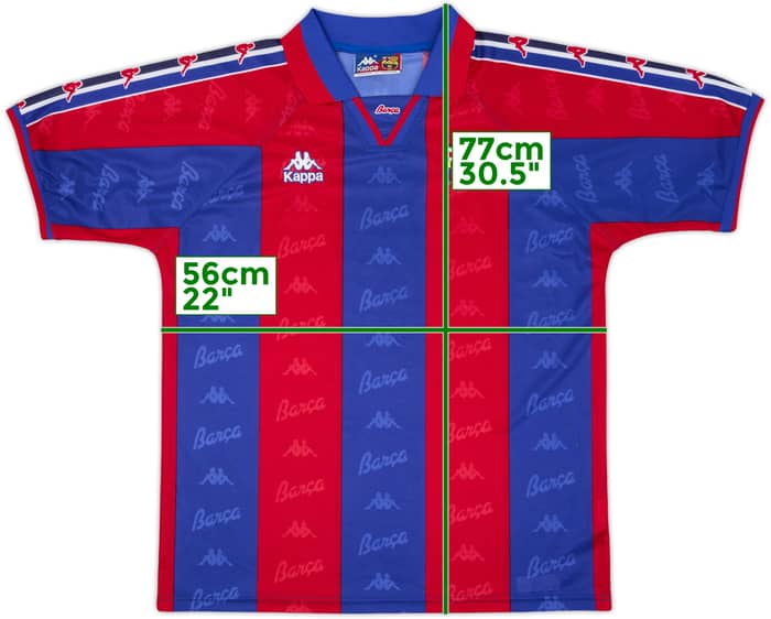1995-97 Barcelona Home Shirt - 9/10 - (L)