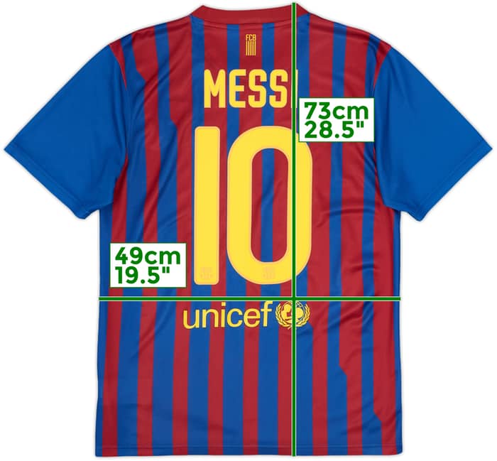 2011-12 Barcelona Basic Home Shirt Messi #10 - 8/10 - (S)