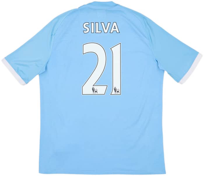 2010-11 Manchester City Home Shirt Silva #21 - 6/10 - (L)