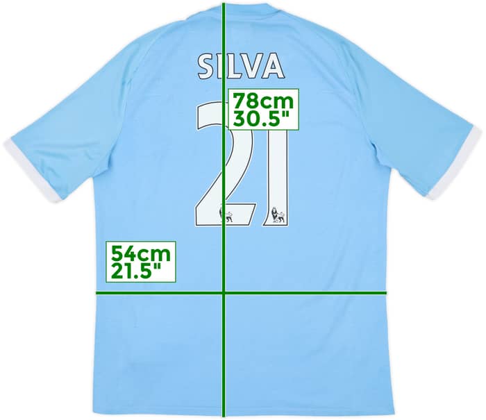 2010-11 Manchester City Home Shirt Silva #21 - 6/10 - (L)