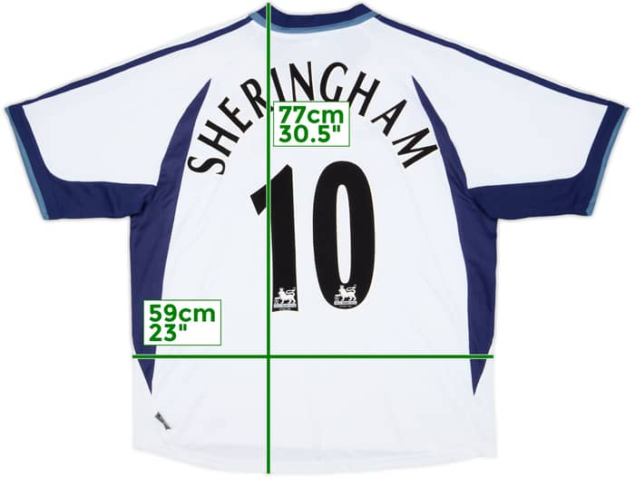 2001-02 Tottenham Home Shirt Sheringham #10 - 8/10 - (XL)