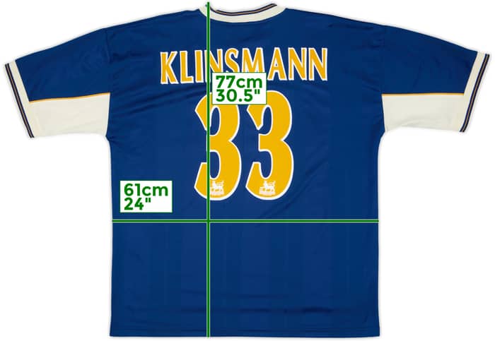 1997-98 Tottenham Away Shirt Klinsmann #33 - 9/10 - (XL)