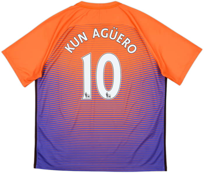 2016-17 Manchester City Third Shirt Kun Aguero #10 - 9/10 - (XXL)