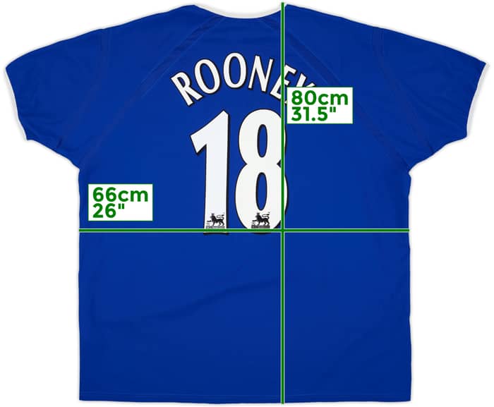 2003-04 Everton Home Shirt Rooney #18 - 10/10 - (XXL)