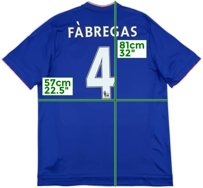 2015-16 Chelsea Home Shirt Fabregas #4 - 8/10 - (XL)