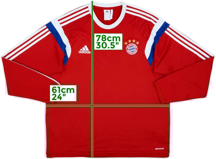 2014-15 Bayern Munich adidas Sweat Top - 6/10 - (XL)