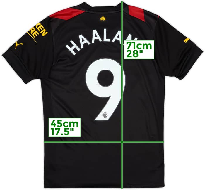 2022-23 Manchester City Away Shirt Haaland #9 - 10/10 - (S)