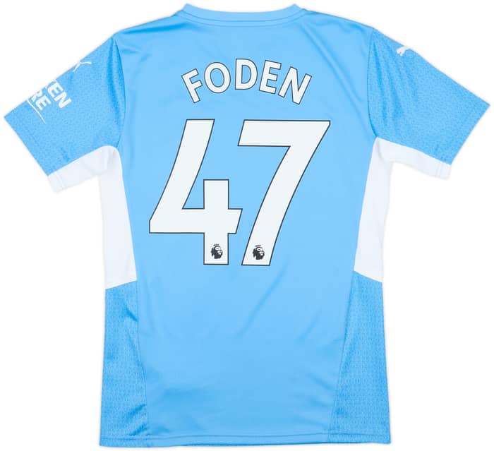 2021-22 Manchester City Home Shirt Foden #47 - 9/10 - (S)