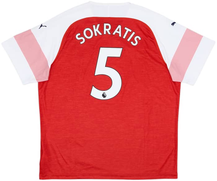 2018-19 Arsenal Home Shirt Sokratis #5 - 8/10 - (XXL)