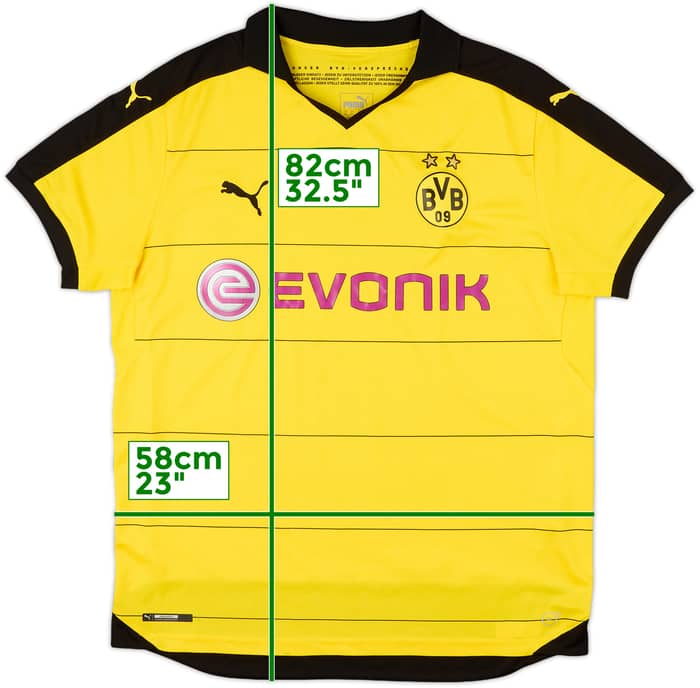 2015-16 Borussia Dortmund Home Shirt - 8/10 - (XL)