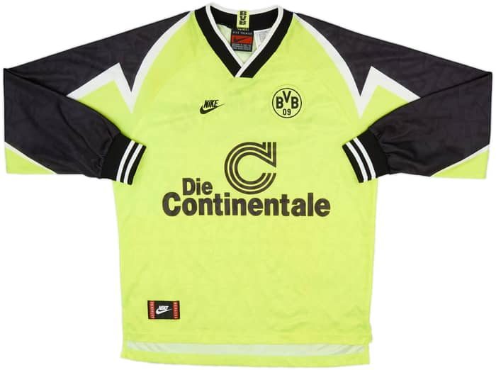 1995-96 Borussia Dortmund Home L/S Shirt Cesar #5 - 6/10 - (L)