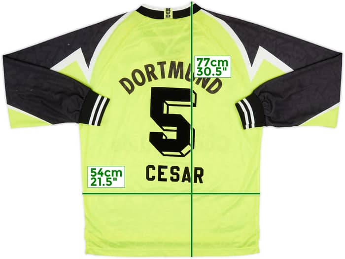 1995-96 Borussia Dortmund Home L/S Shirt Cesar #5 - 6/10 - (L)
