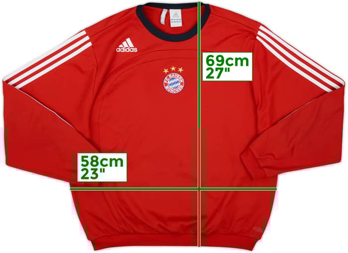 2007-08 Bayern Munich adidas Sweat Top - 8/10 - (L/XL)