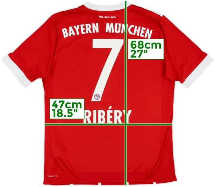 2017-18 Bayern Munich Home Shirt Ribery #7 - 6/10 - (XL.Boys)