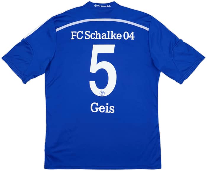 2014-16 Schalke Home Shirt Geis #5 - 9/10 - (XL)