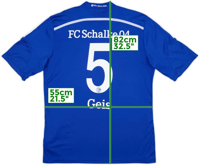 2014-16 Schalke Home Shirt Geis #5 - 9/10 - (XL)