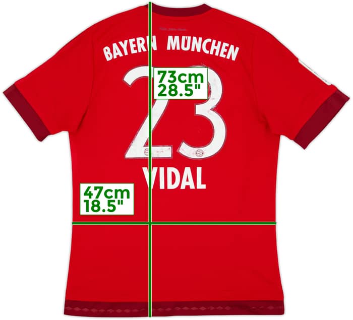 2015-16 Bayern Munich Home Shirt Vidal #23 - 5/10 - (M)