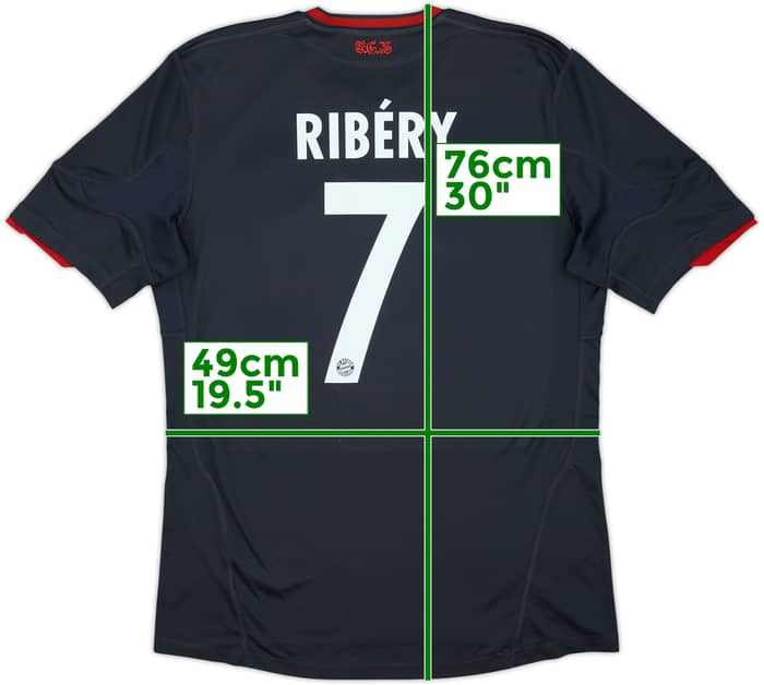 2010-11 Bayern Munich Third Shirt Ribery #7 - 7/10 - (M)