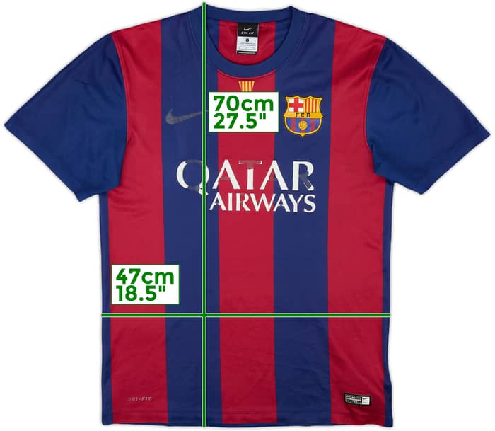 2014-15 Barcelona Basic Home Shirt - 4/10 - (S)