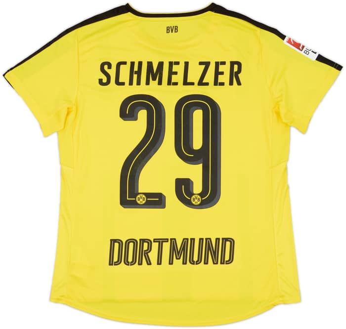 2016-17 Borussia Dortmund Home Shirt Schmelzer #29 - 7/10 - (Women's XL)