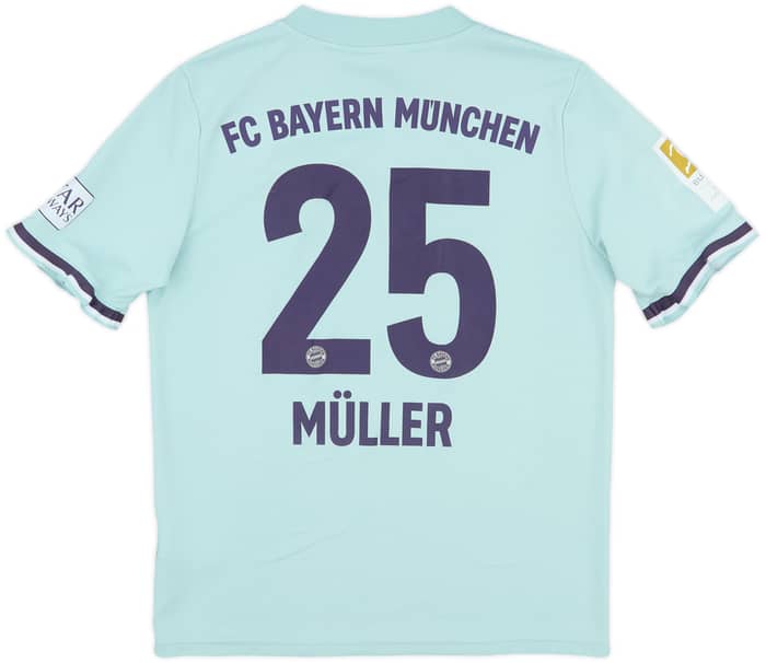 2018-19 Bayern Munich Away Shirt Muller #25 - 6/10 - (XL.Boys)