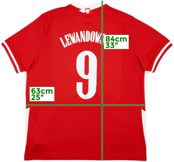 2020-21 Poland Away Shirt Lewandowski #9 - 8/10 - (XXL)
