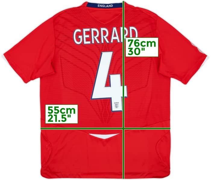 2008-10 England Away Shirt Gerrard #4 - 9/10 - (L)