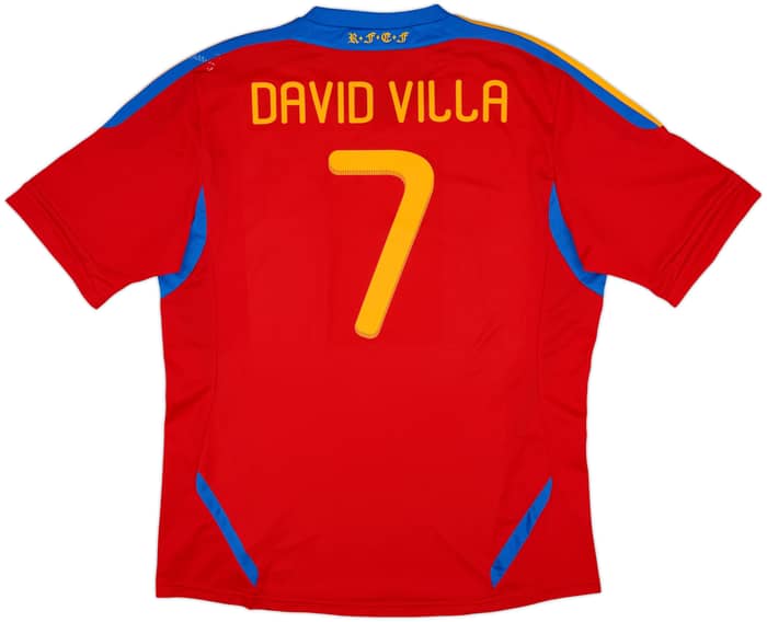 2010-11 Spain Home Shirt David Villa #7 - 6/10 - (XL)