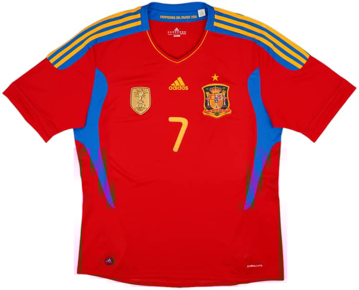 2010-11 Spain Home Shirt David Villa #7 - 6/10 - (XL)