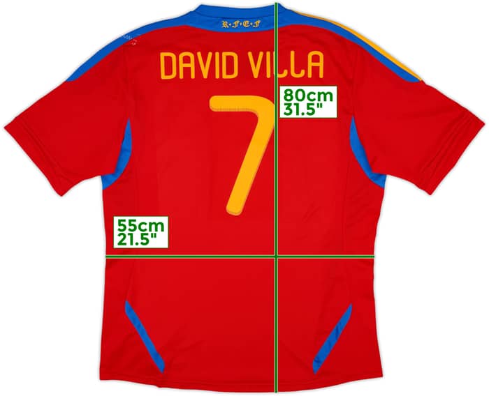 2010-11 Spain Home Shirt David Villa #7 - 6/10 - (XL)