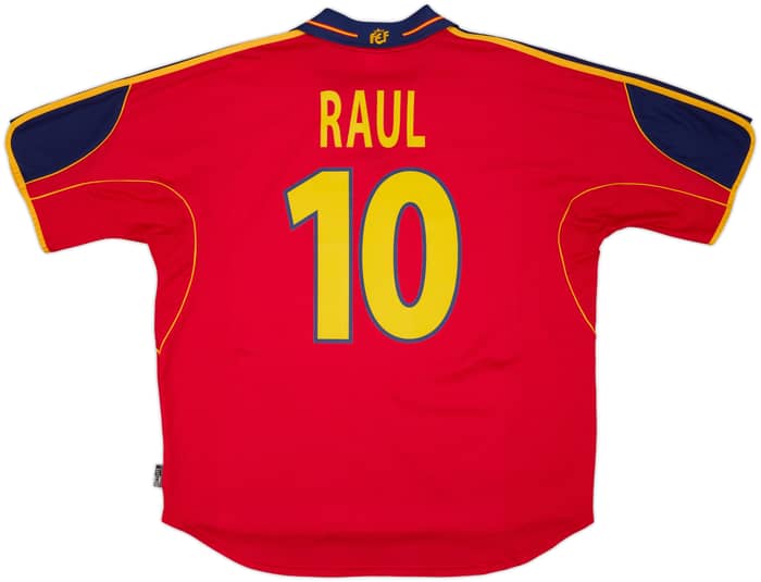 1999-02 Spain Home Shirt Raul #10 - 8/10 - (XL)