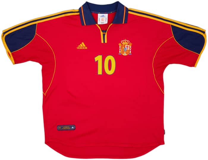 1999-02 Spain Home Shirt Raul #10 - 8/10 - (XL)