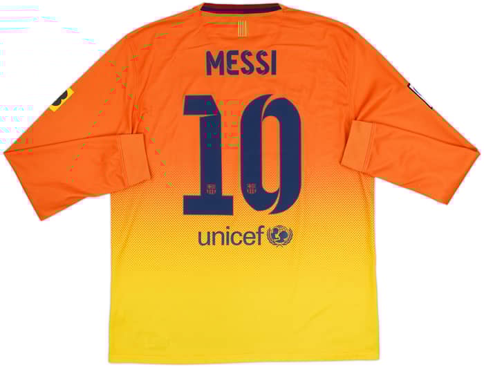 2012-13 Barcelona Away L/S Shirt Messi #10 - 6/10 - (L)